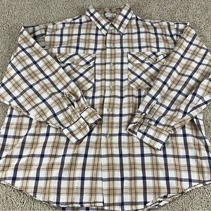 Vintage Big Mac Western Shirt Men XL Plaid Lightweight Cowboy Rancher D72